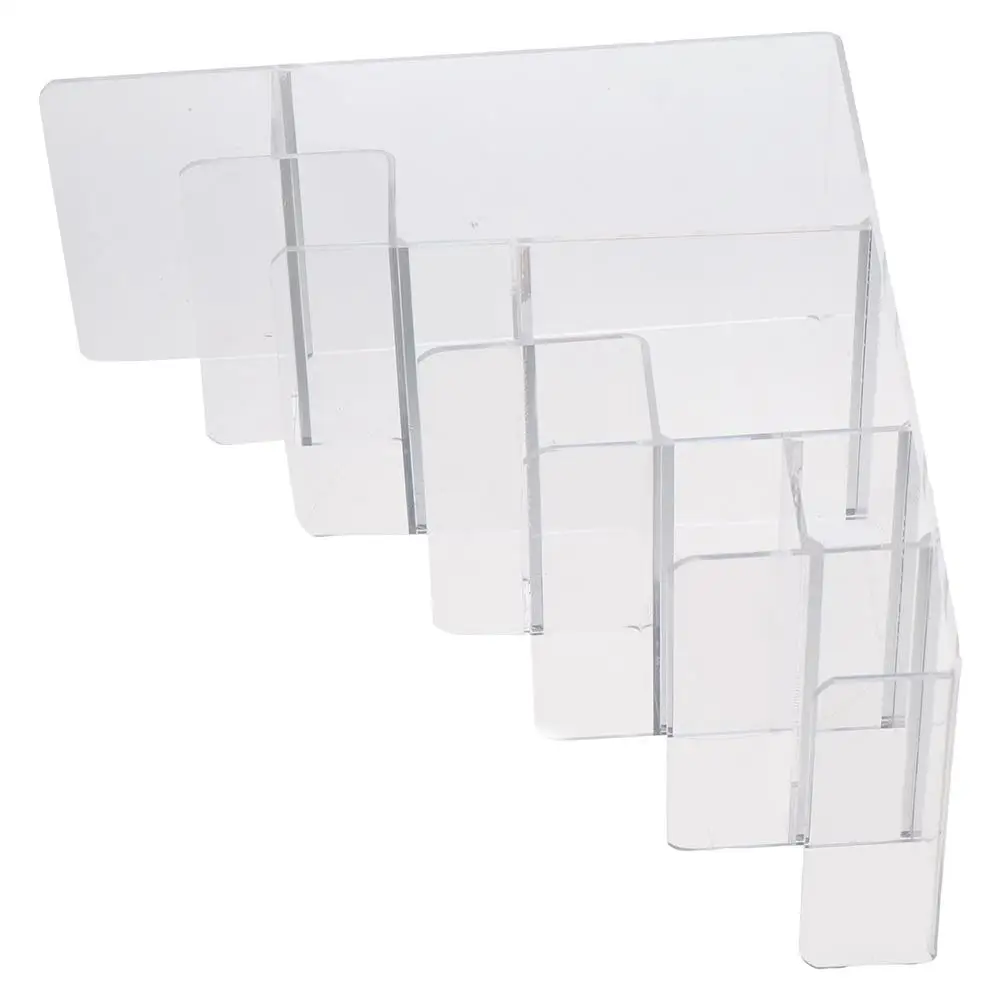 Transparent Clear Display Risers Showcase Fixture 6 Tiers Acrylic Jewelry Racks Organizer Wallet Holder Stand Sunglasses