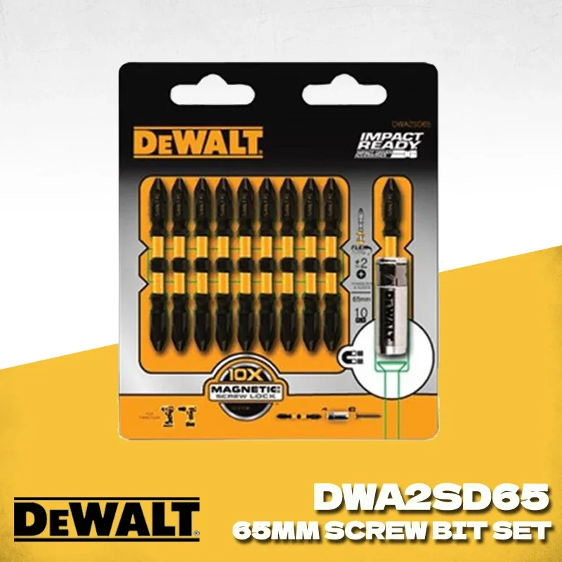 DEWALT Trapano a batteria Punte da trapano per avvitatore a percussione Punta di torsione 10x65mm con magnetizzatore da 13mm Accessori per