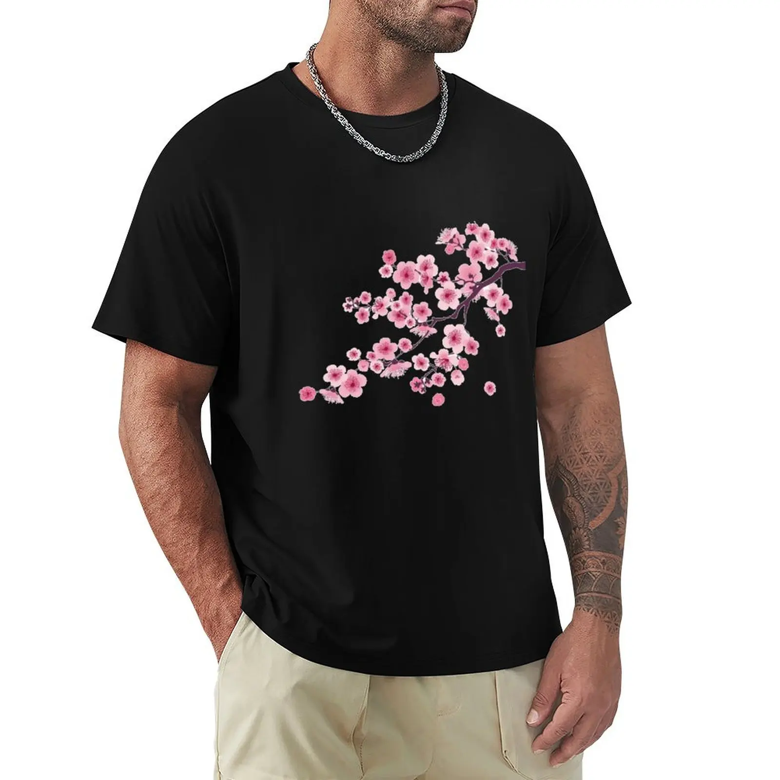 

Cherry blossoms T-Shirt Work Utility Casual Tee Shirt