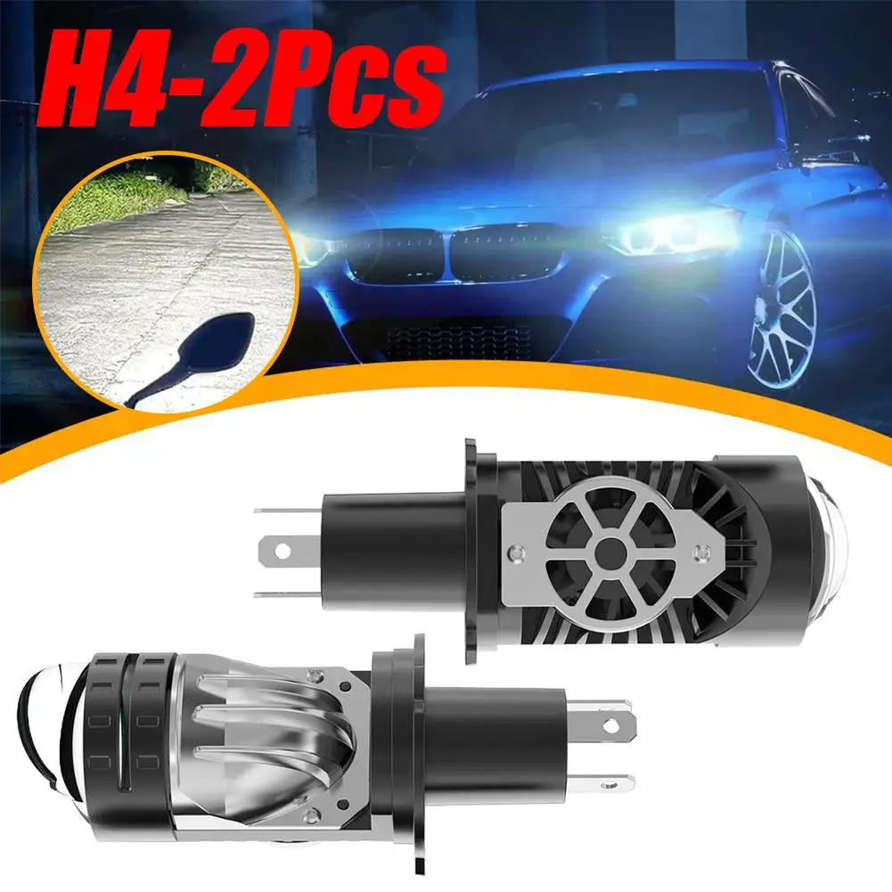Nuova lente LED H4 Lampada Fisheye Lampadina per fari Lente universale Luce LED super luminosa Applicare per auto moto W5Y5