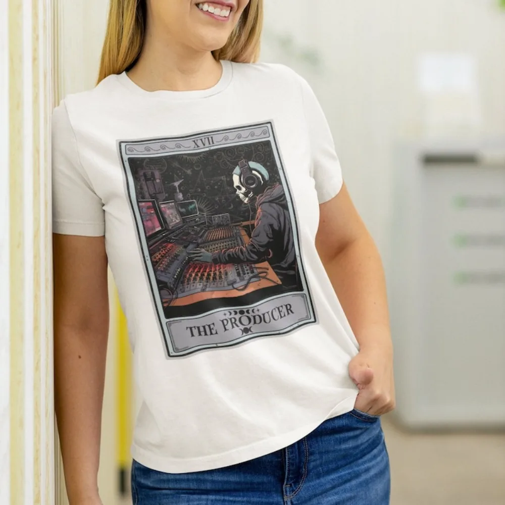 Music Producer Tshirt The Producer Tarot Card Shirt Music Recording Studio Gifts Music Producer Gift Audio Engineer T-shirt