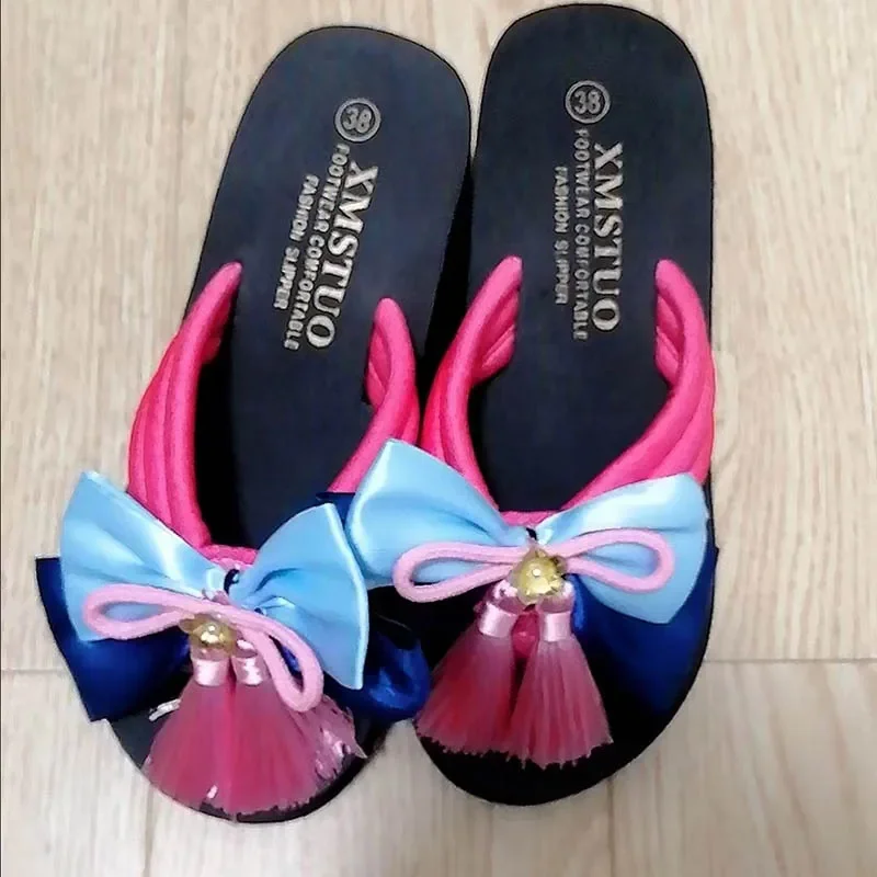 Kamisato Ayaka Cosplay Shoes Ayaka  Slipper for Comic Con  in Stock Women Summer Slipper