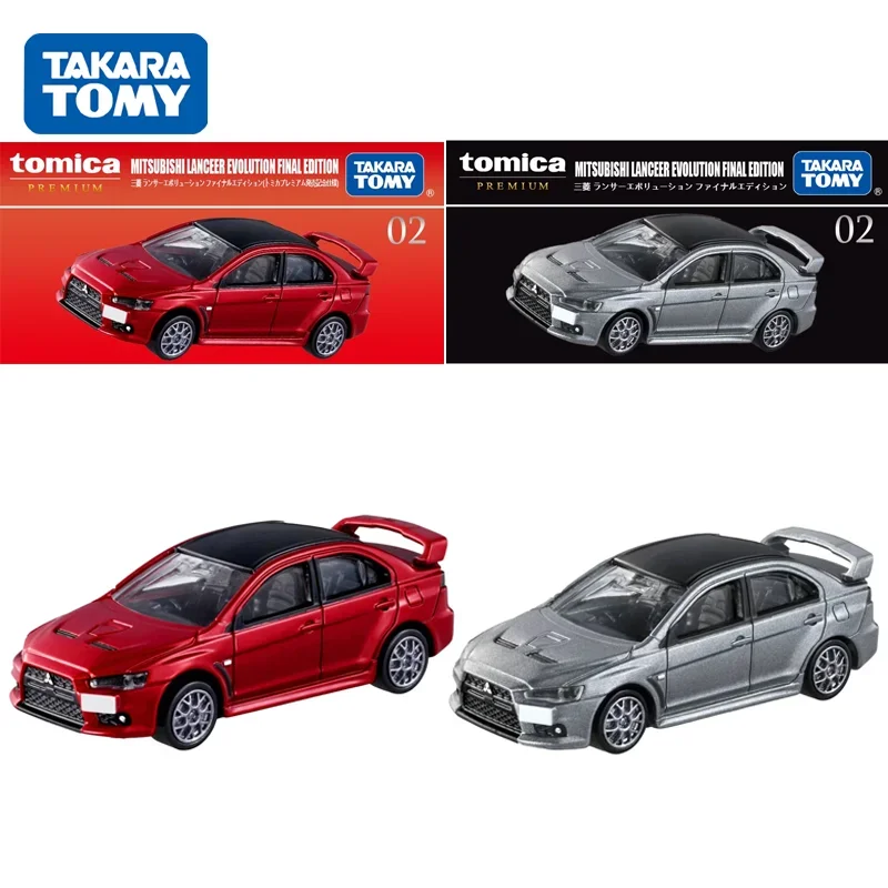 TAKARA TOMY Tomica Premium TP02 Mitsubishi Lancer Evolution Final Edition Car Alloy Toys Motor Vehicle Diecast Metal Model Gift