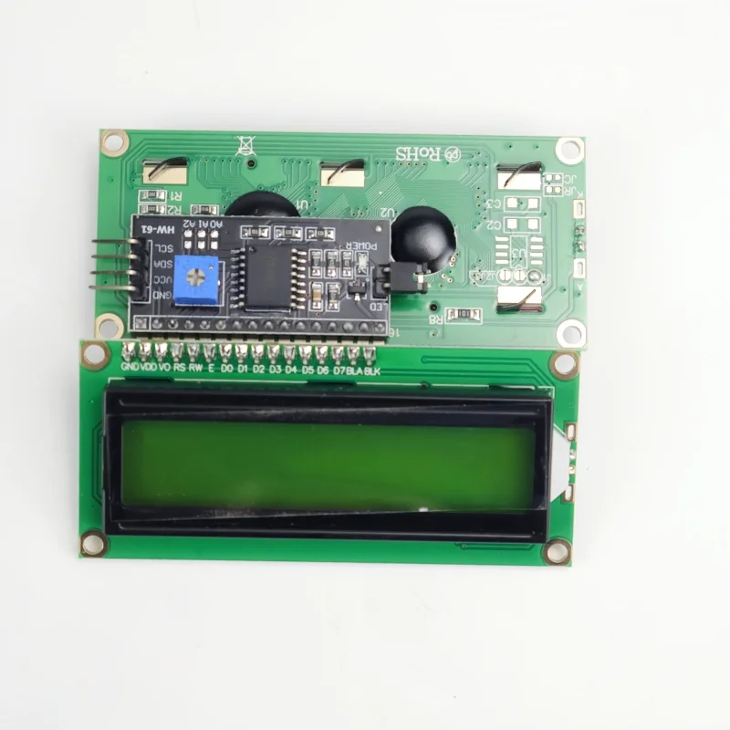 1 قطعة LCD1602 شاشة الكريستال السائل شاشة زرقاء/شاشة صفراء-أخضر 5 فولت لحام دبوس رأس IIC/I2C 1602A وحدة