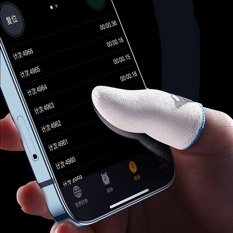 Breathable Gaming Finger Sleeves Game Gloves Anti-Sweat Thumb Finger Cots Fingertip Cover for Mobile Games COD L41E image 3