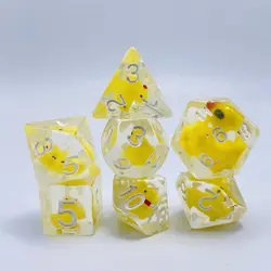 7Pcs Duck Dice Set Polyhedral Tortoise Animal Game Dice For TRPG DND Accessories Polyhedral Dice For Board Card Game Math Games