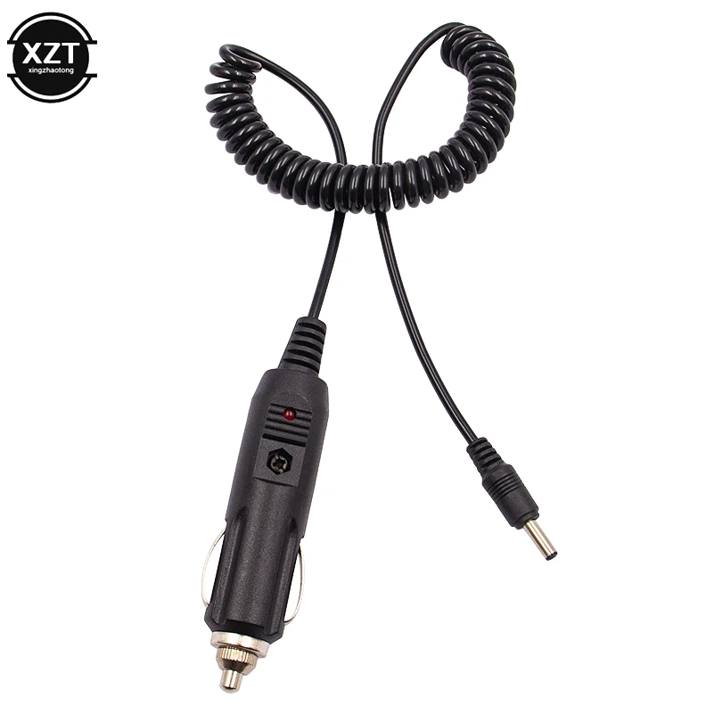 Ładowarka samochodowa 12V Zasilacz DC Gniazda Zapalniczka 1.5M Kabel 3.5mm x 1.35mm Ładowarka samochodowa Kabel ładujący Przewód sprężynowy