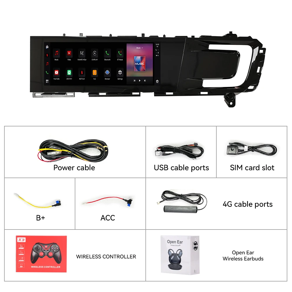10.9 Passenger Screen Car Co-pilot Screen Android For Porsche Panamera 2024-2025 Car GPS Navigation Multimedia Player AutoStereo