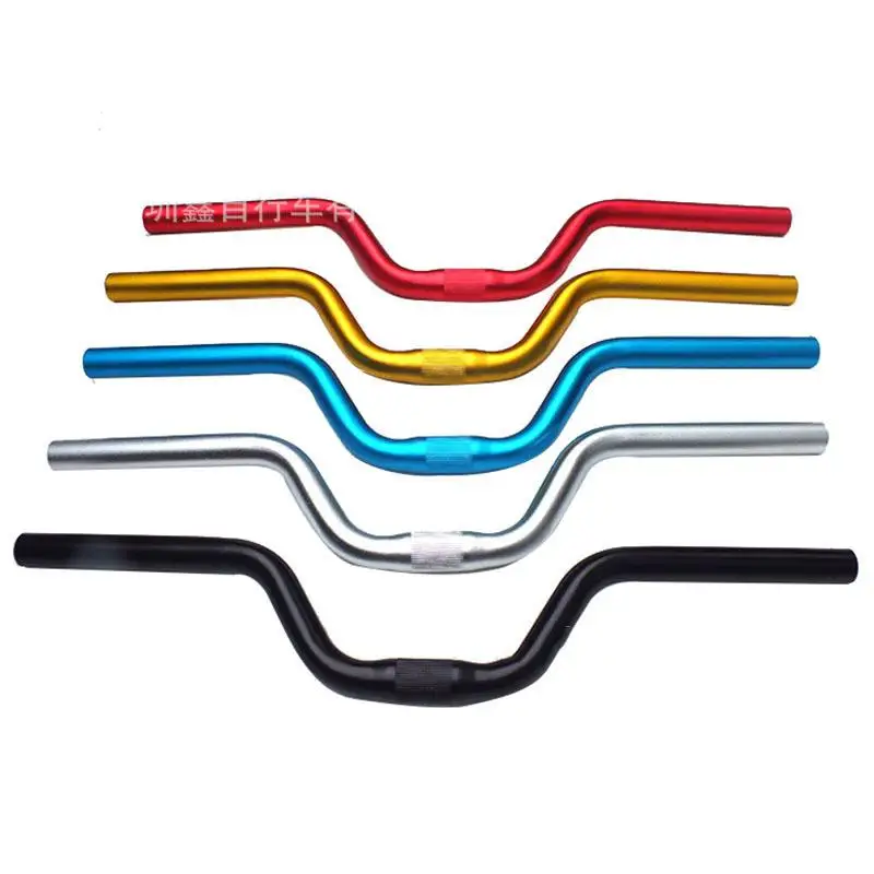 Aluminum Alloy Fixed Gear Handlebar Riser Bar 25.4mm 520x80mm Anodized BMX Mountain Bike Handle Bar Cycling Parts 5 Colors