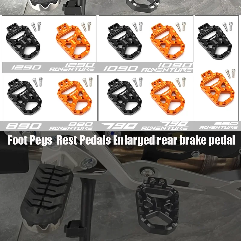 

Motorcycle For KTM 390 1290 890 790 1190 1090 1050 ADVENTURE super adv R S T Foot Pegs Rest Pedals Enlarged rear brake pedal