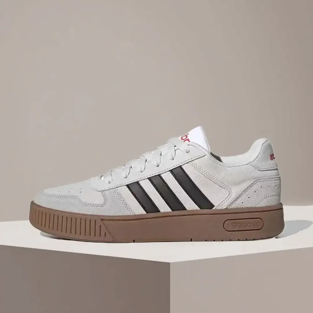 Adidas Neo D-PAD Classic Unisex Comfortable Versatile Slip-Resistant Durable Low-Top Skate Shoes Gray JP8232