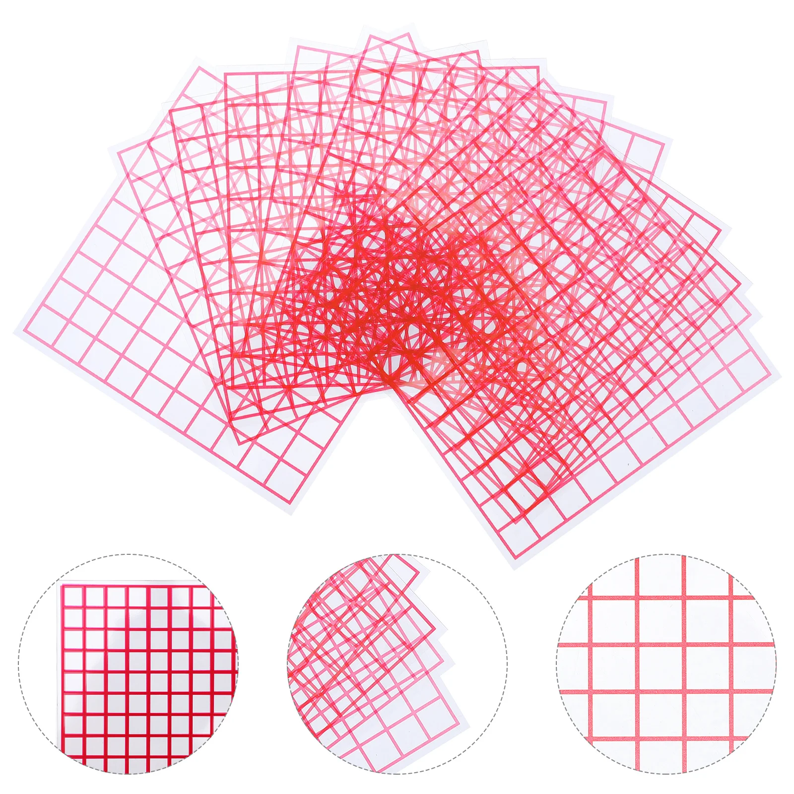 

10Pcs Plastic Square Grid Plates Area Measuring Sheets 1cmx1cm Transparent Grids Math Education Teaching Props Area Measurer
