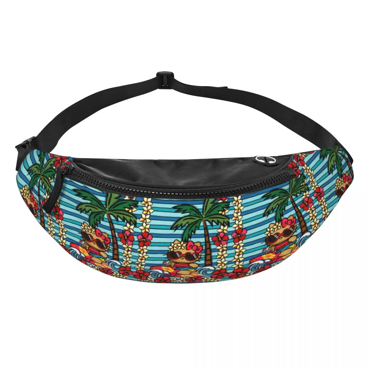 

Поясная сумка-бананка с мультяшным котом для путешествий, унисекс, в стиле аниме, для телефона и денег