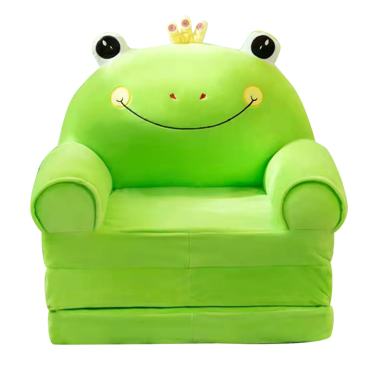 Children\'s Armchair H Foldable Kids Sofa cover without filler Backrest Armchair Cartoon Lazy Sofa Children Flip Open Sofa Bed