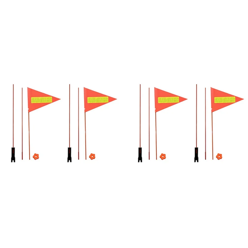 

ABLB-4 Set Bike Safety Flag With Fiberglass Pole Mounting Bracket,Adjustable Length,Durable Outdoor Play Safety Sign