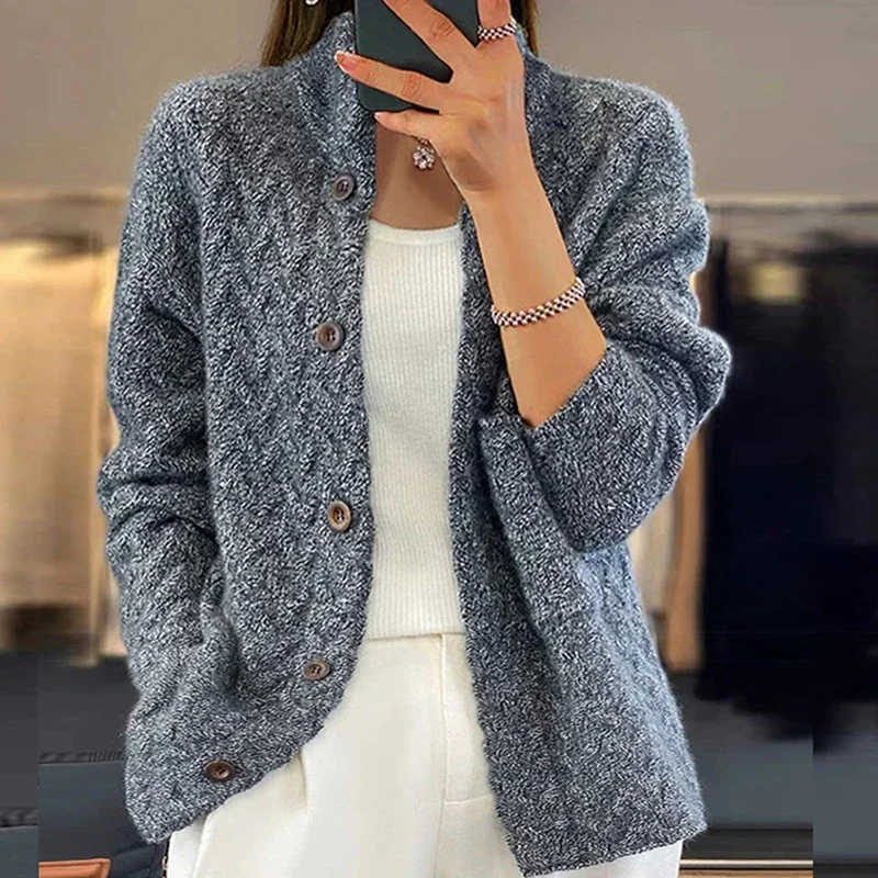 Autumn Winter Sweater Cardigan Women Long Sleeve Jacket Women Casual Knitted Sweater Coat Female Tops Ladies Knitwear