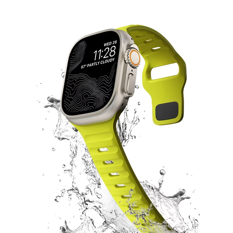 Cinturino sportivo in Silicone morbido per Apple Watch Ultra 8 SE 7 Series 44MM 40MM 49MM 45MM cinturino in gomma per iWatch 6 5 4 3 42MM 38MM