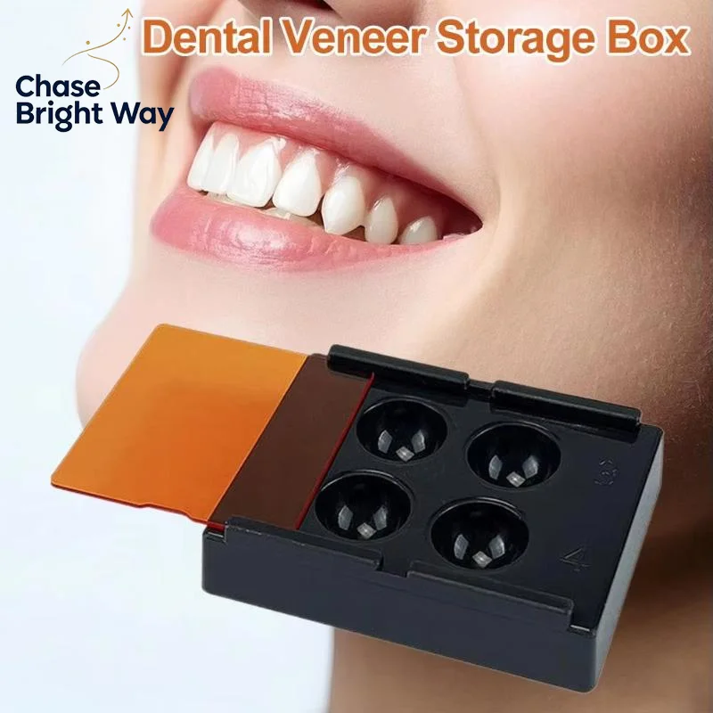 Dental Shading Storage Box 4 Holes Lightproof Composite Resin Organizer for Dental Lab Workstation Operation