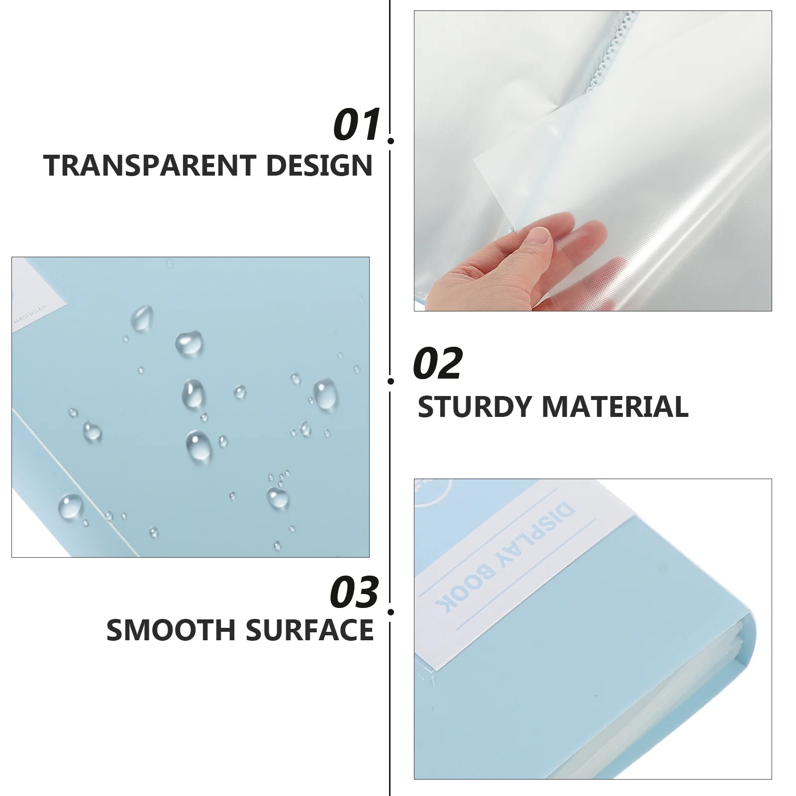 

Transparent File Document Storage Organizer For Office School Home Use Binder Sheet Art Carrying Presentation Folder