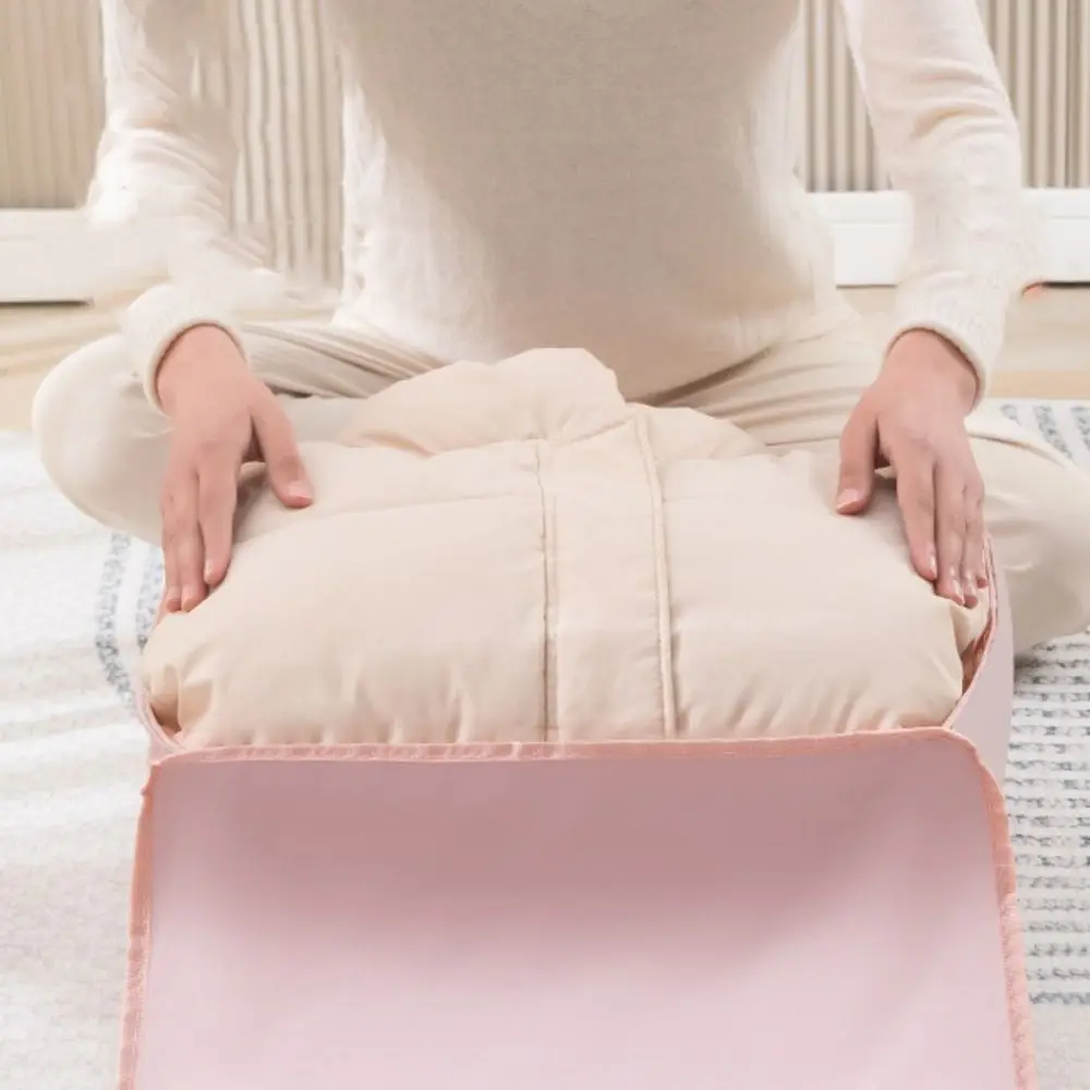 Polyester Down Jacket Storage Bag Large Capacity Foldable Compressed Travel Clothes Bag with Handle Puffer Jacket Storage Bag