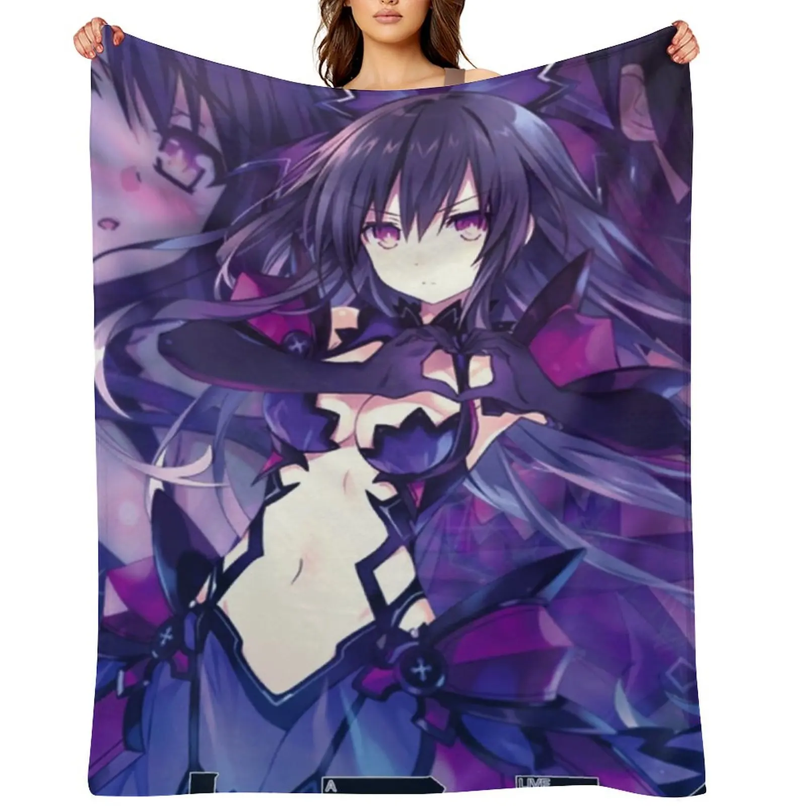 

Date A Live reverse Tohka Throw Blanket Retros Furry Blankets Sofas Of Decoration Beach Blankets