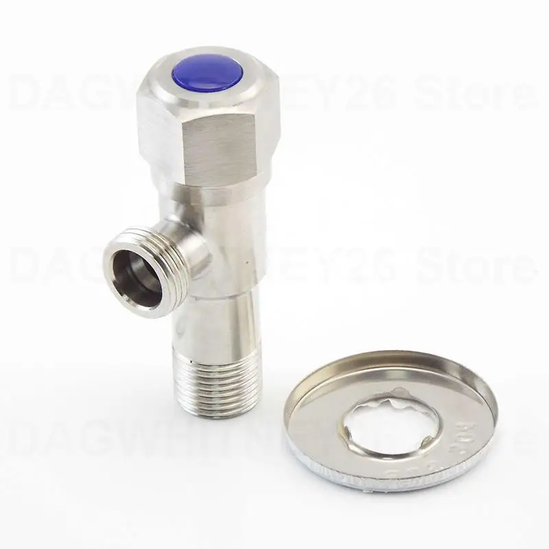 

SUS304 Stainless Steel Angle Stop Valves with OFF ON Switch G1/2 Cold Hot Water Stop Valve Bathroom Toilet Sink Accessories U26