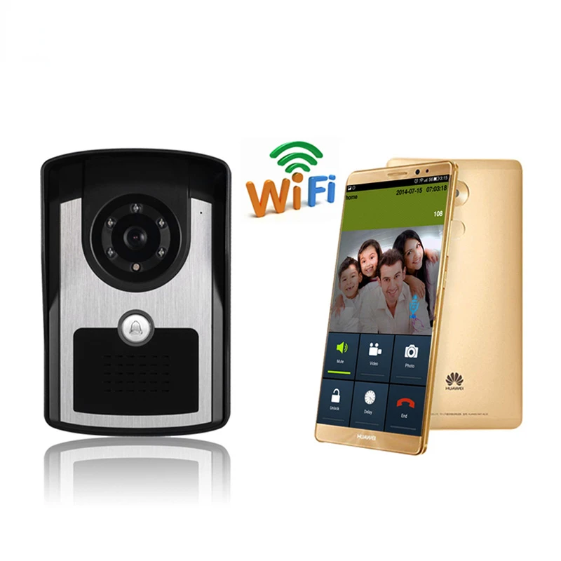 High Solution Stable Remote Control WIFI Wireless Video Door Bell Internet Video Door Phone With Free APP WiFi1001FC