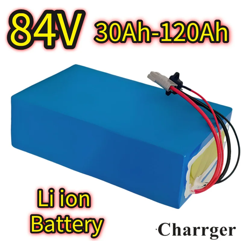 

84v 50Ah 30Ah 100Ah 60Ah 80Ah lithium ion battery BMS for 4000W 5000W inverter motorcycle golf cart + 10A charger.