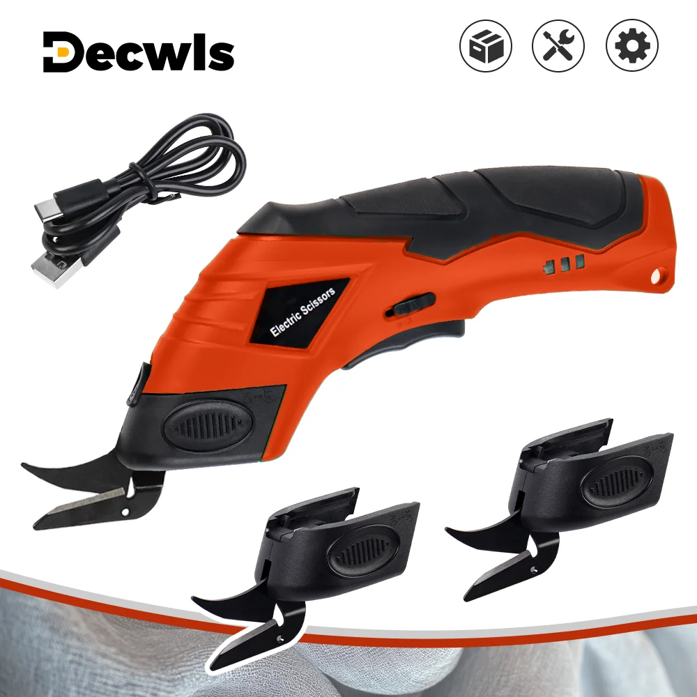 4V Professional Electric Scissors, Home USB Charging, Cordless Sewing Scissors DIY Leather/Cloth Cutting Tools, Tufting Scissors