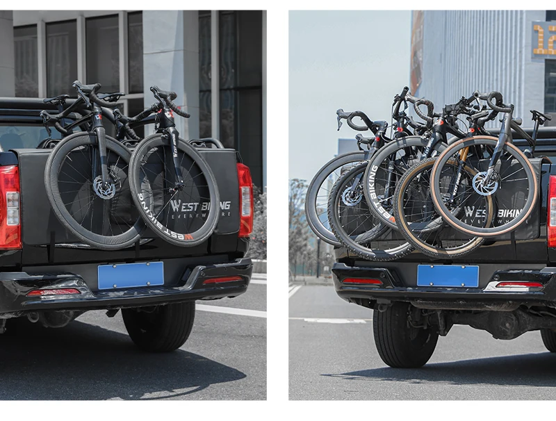 WEST BIKING Pickup-Truck Heckklappenabdeckung Fahrradträger Transportschutzpolster Kratzfester Fixierträger MTB Rennrad Zubehör – Detail 16