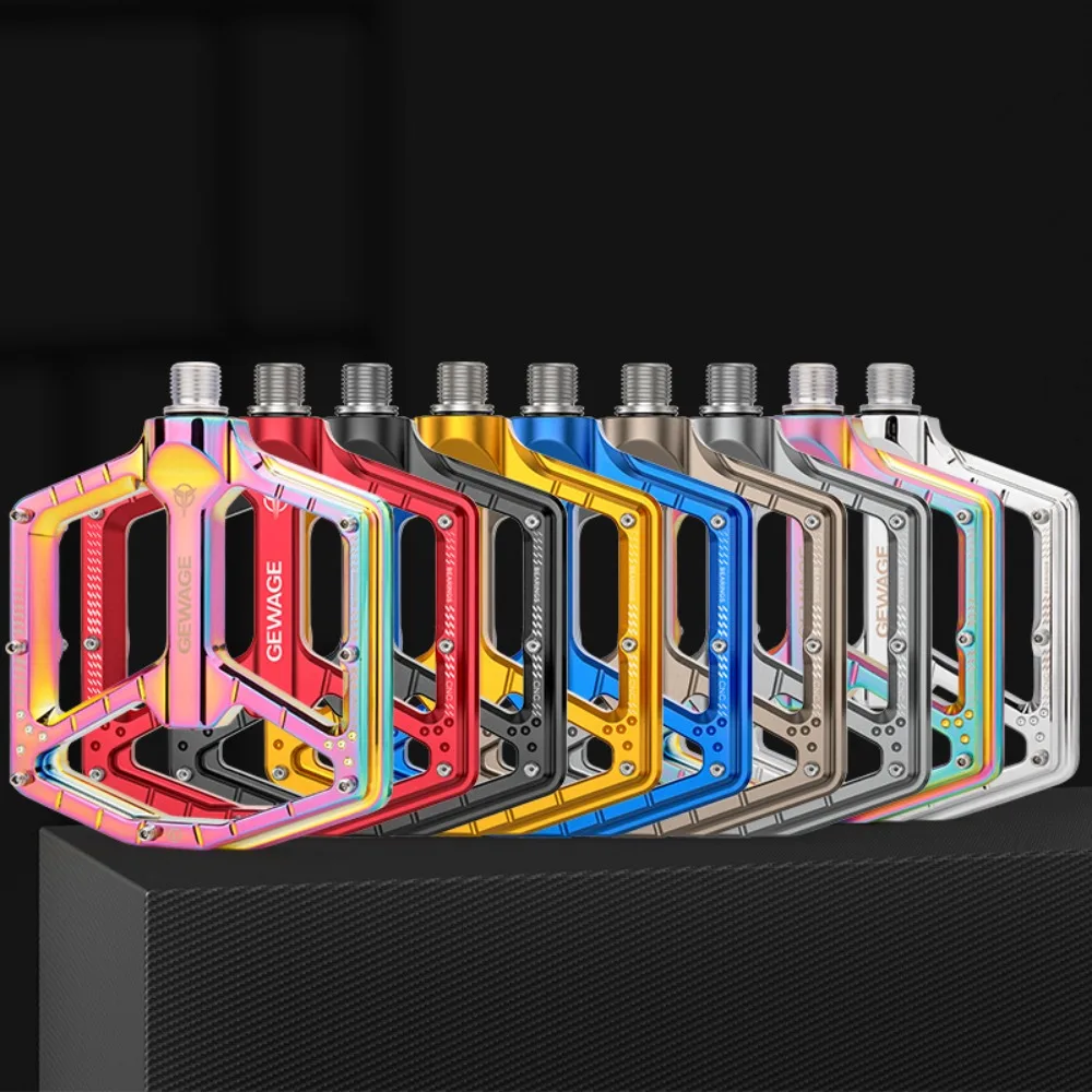 

Велосипедные педали из алюминиевого сплава, плоские педали для горного шоссейного велосипеда с подшипниками и противоскользящими штифтами, запасные части для велосипедных педалей