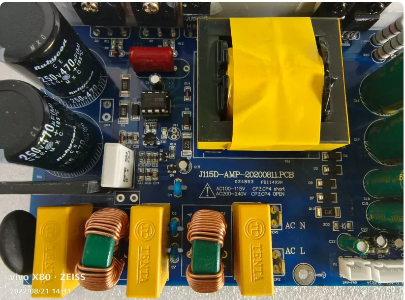 Mono Class D Audio Amplifier Module, Peak 1000W High Power Amp Board Built-in Switching Power Supply