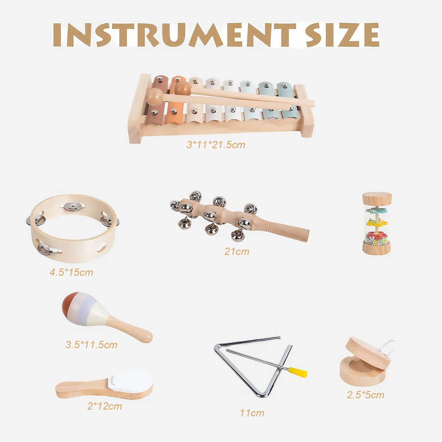 Instrumenty muzyczne dla maluchów Montessori drewniane 6/8 sztuk zestaw instrumentów perkusyjnych lub dzieci dziecko przedszkole edukacyjna zabawka muzyczna