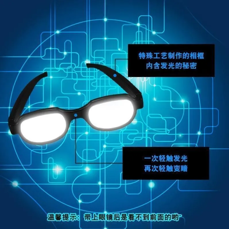 Anime peripheral Conan glowing glasses with the same black technology equipment as Conan visible