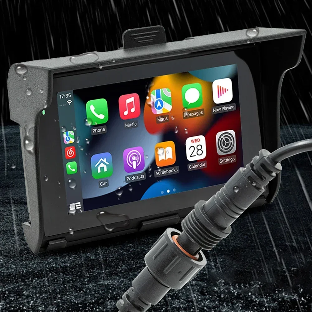 

Portable Multimedia Player with 5inch MP5 Display and Built-in Speaker for Motorcycle carplay MAP