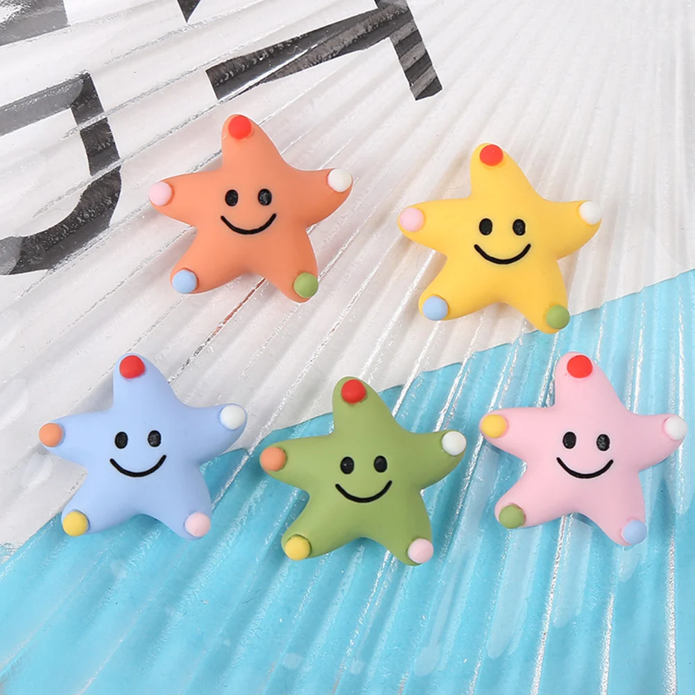 

25Pcs Star Shape Refrigerator Ornament Resin Craft Charm for Fridge Wall Home Decoration Accessories Star Charm