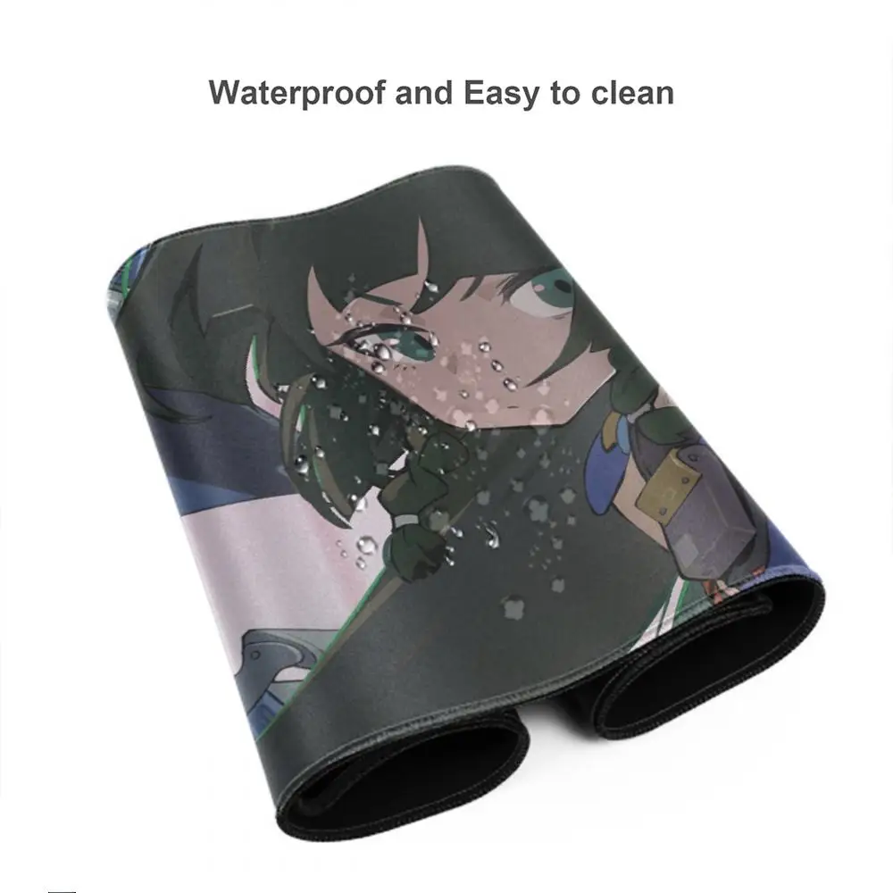 Zenless Zone Zero Qingyi Alas Mouse Komputer Besar Kantor XXL Pc Gamer Anti-selip Alas Meja Mousepad Keyboard Karpet Permainan Karet
