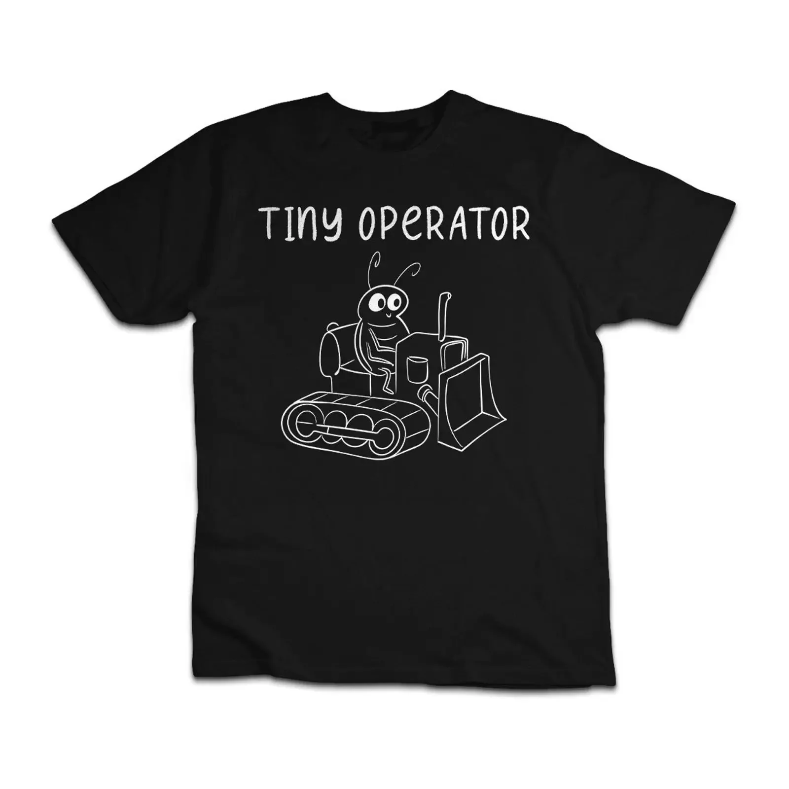 Tiny Operator Cute Bug Bulldozer Construction T Shirt Image 1 of 4 vintage Washed Versatile graphic Comfortable Stretched