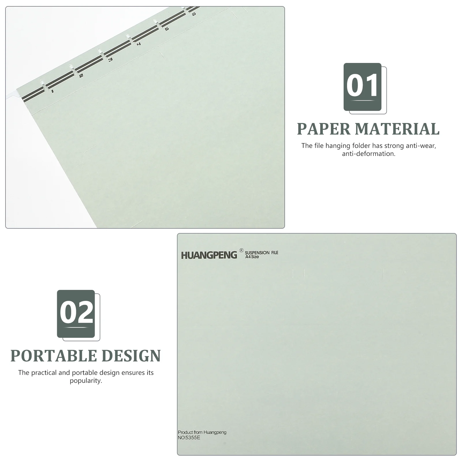 5 Pcs Folder Anti-fracture File Folders Hanging Desk Modern Portable Receipt Iron Proper Size Convenient