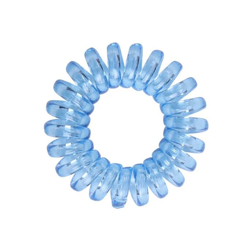 Purple Transparent Phone Cord Rubber Bands Telephone Cord Scrunchies Spiral Hair Tie Elastic Hair Band Women Hair Accessories