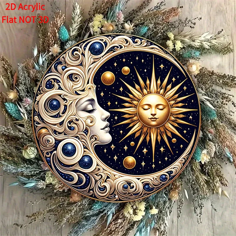 2D Flat, 2D Decorative Metal Art - 2D, Water-Soluble, Flat, Not 3D, No Electricity Required, Indoor/Outdoor Home Art - Porch, Ga