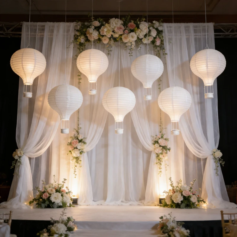 Lighting Decor House - 1pc 20/25/30/40cm White Hot Air Balloon