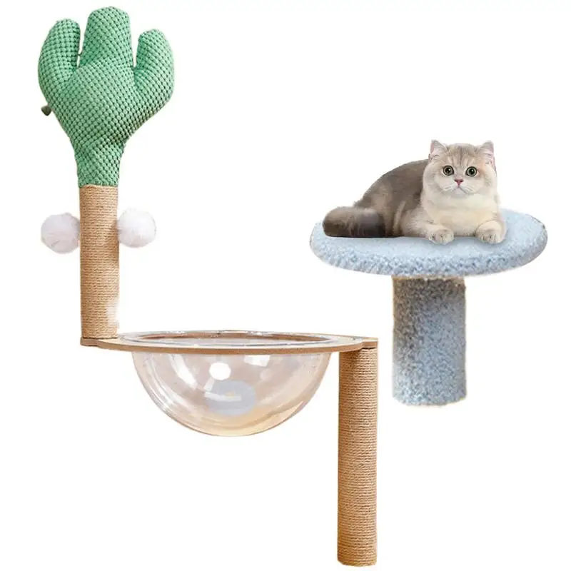 Cat Tree Tower Cactus Cat Tree Playhouse Interactive Cat Tree Playhouse Removable Cat Climber Stand With Space Scratching Posts