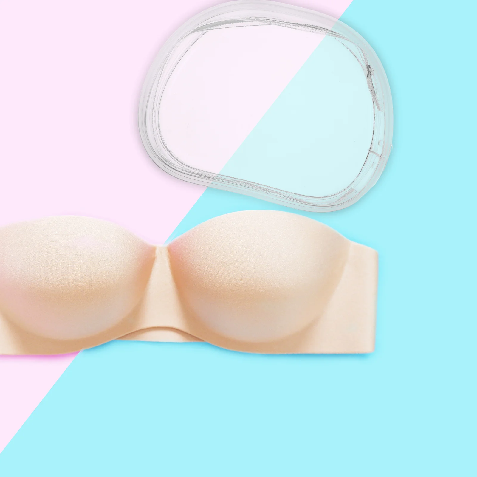 

Invisible Bra Breast Cover Storage Box Stylish Zippered Pouch for Travel Home Business Large Capacity Organzier with Dividers