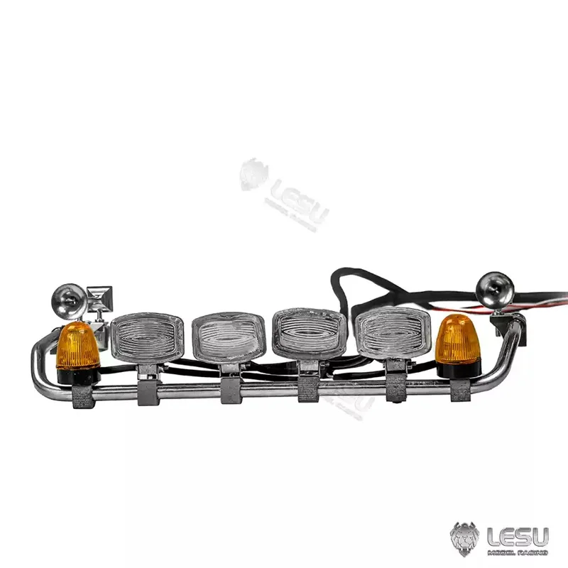 770S RC Tractor camión 1/14 foco luz de techo cuerno silbato 3V LED LESU S-1247-D-E para Tamiya RC 1 14 accesorios de piezas de camiones