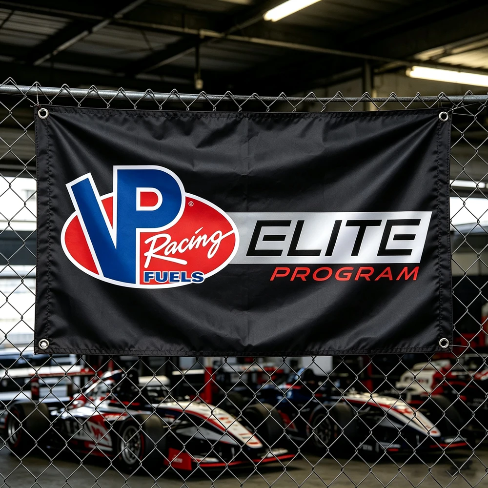 3x5 Fuß VP Racing Fuels Flagge aus Polyester mit Digitaldruck für Garagenwand-Dekoration und Außendekoration mit Messingösen – Detail 4