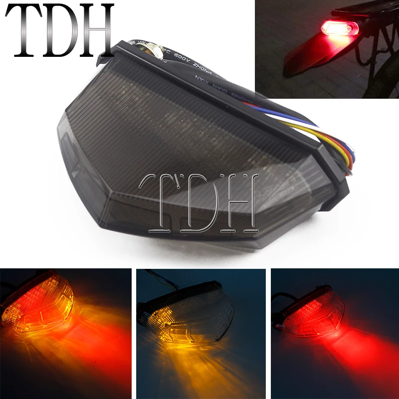 Motorcycle Modified Rear Taillight LED Brake Warning Fender Tail Light Turn Signal Indicator Lamp For Honda Ducati Scrambler