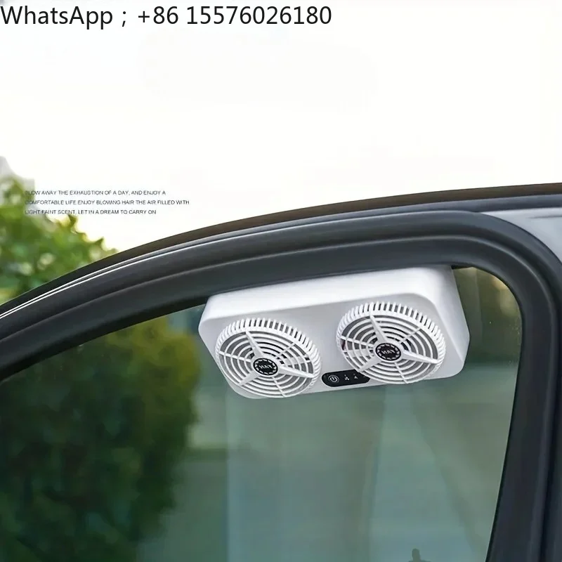 Energy Saving USB Car Cooling Fan Window Mount Auto Heat Exhaust Ventilator Car Interior Deodorization Radiator Fan