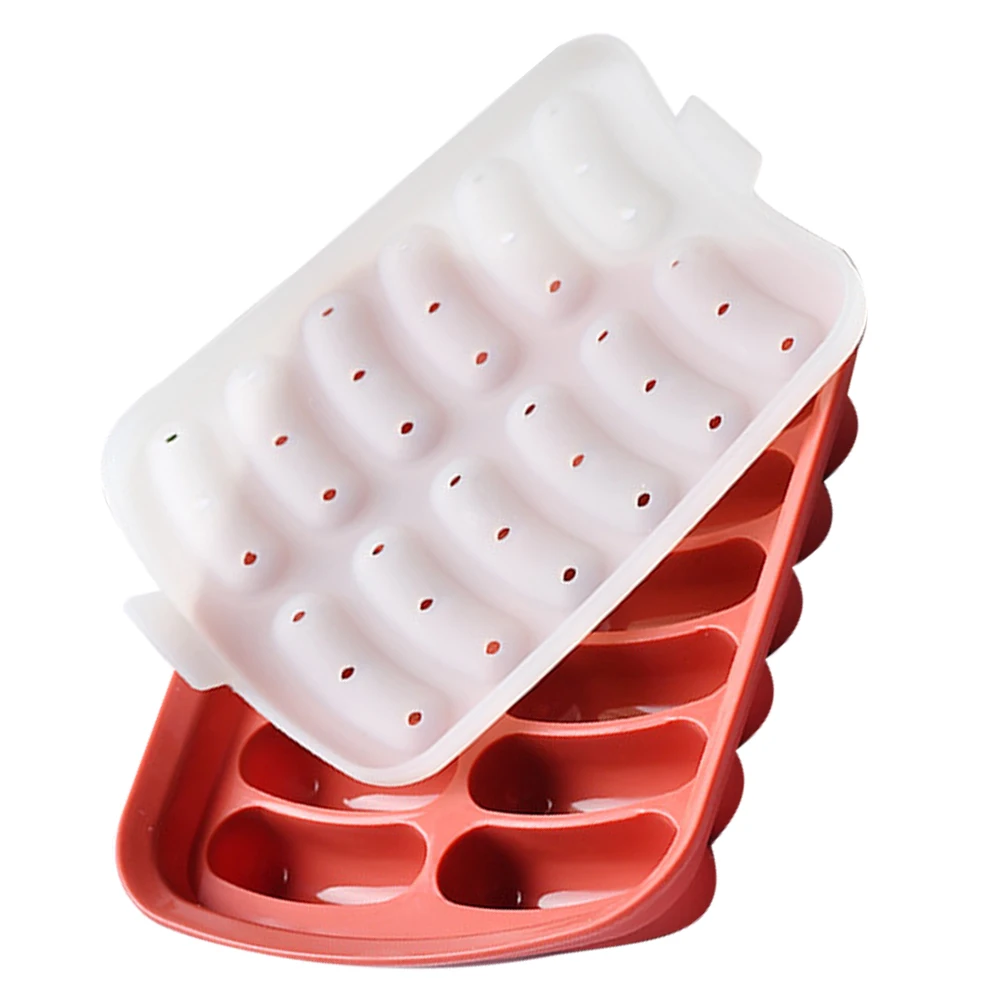 

12 Cavity Silicone Sausage Mold Non-Stick Flexible Hot Dog Mold for Food Steaming Baking Homemade Sausage Maker
