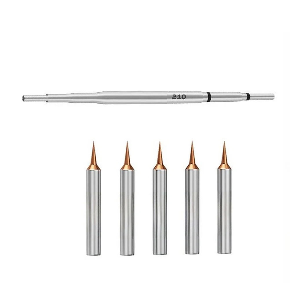 210 Heating for element Tips Soldering Iron Tips Fast Melting Efficiency High-purity Copper Material Nano-plating Process